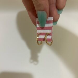 Twisted Gold Hoop Earrings - Small